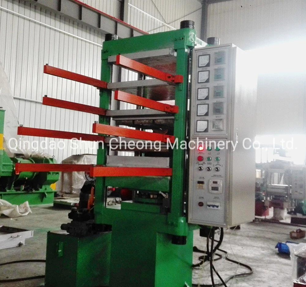 Piso de goma de la eficacia alta que hace la maquinaria/a Mats Hydraulic Vulcanizing Press Machine de goma